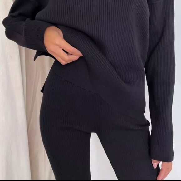 NWT Beach Riot Tory Ribbed Knit Flare Pant L - Picture 3 of 11